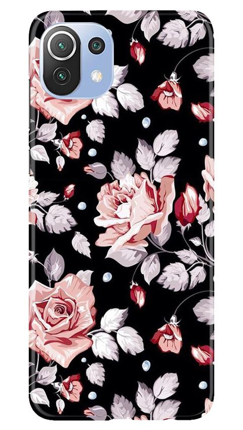 Pink rose Mobile Back Case for Mi 11 Lite 5G (Design - 12) Pink rose Case for Mi 11 Lite 5G