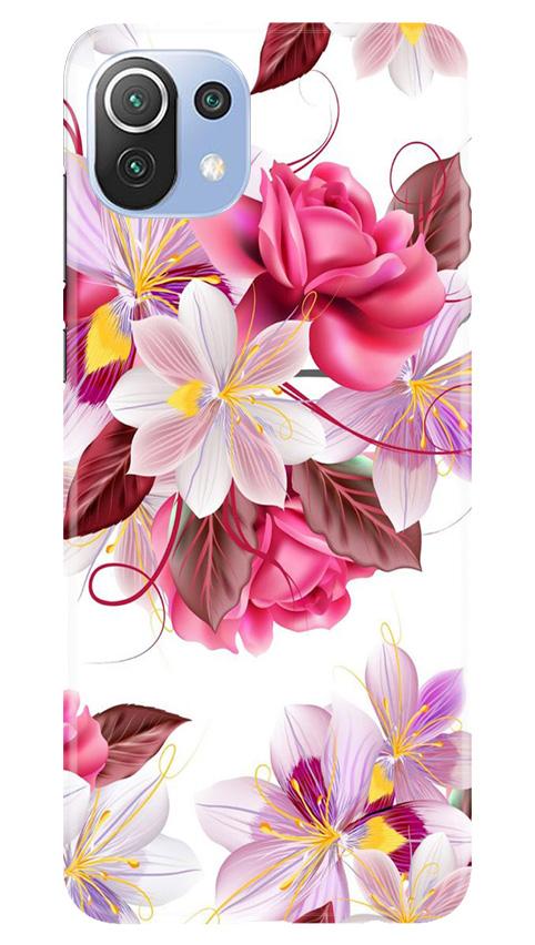 Beautiful flowers Mobile Back Case for Mi 11 Lite 5G (Design - 23) Beautiful flowers Case for Mi 11 Lite 5G