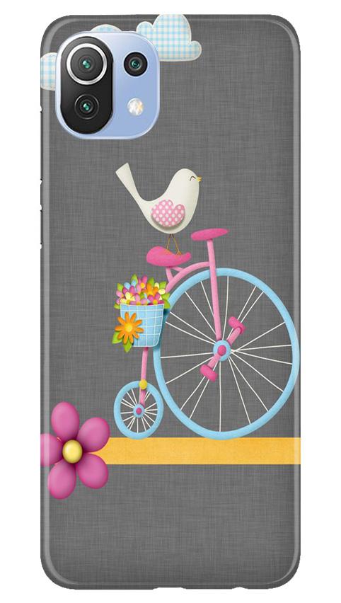 Sparron with cycle Mobile Back Case for Mi 11 Lite 5G (Design - 34) Sparron with cycle Case for Mi 11 Lite 5G
