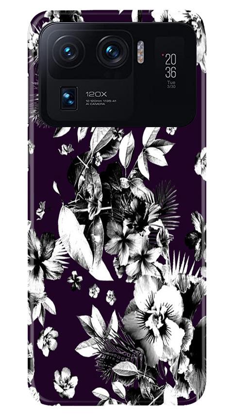 white flowers Mobile Back Case for Mi 11 Ultra (Design - 7) white flowers Case for Mi 11 Ultra
