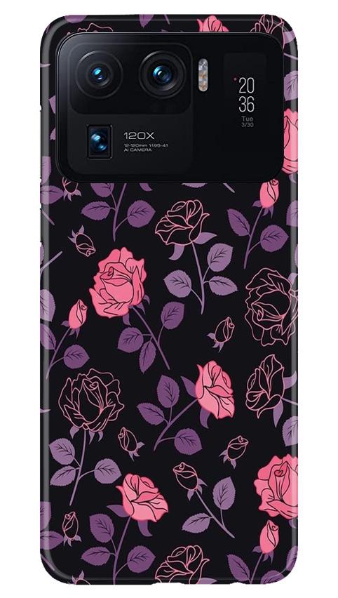 Rose Black Background Mobile Back Case for Mi 11 Ultra (Design - 27) Rose Black Background Case for Mi 11 Ultra
