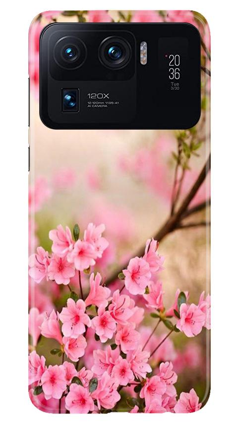 Pink flowers Mobile Back Case for Mi 11 Ultra (Design - 69) Pink flowers Case for Mi 11 Ultra