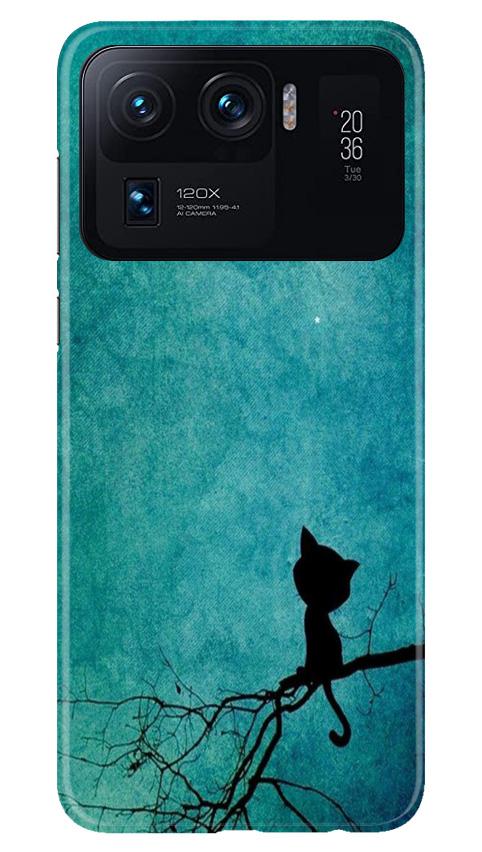 Moon cat Mobile Back Case for Mi 11 Ultra (Design - 70) Moon cat Case for Mi 11 Ultra