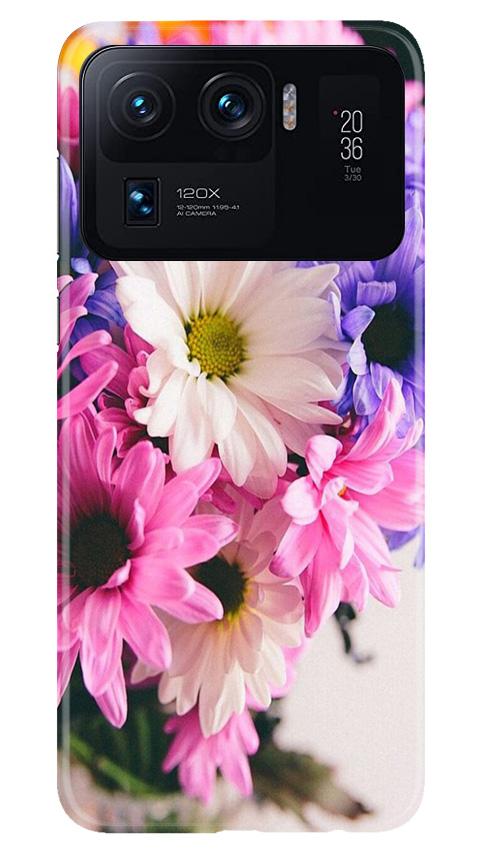 Coloful Daisy Mobile Back Case for Mi 11 Ultra (Design - 73) Coloful Daisy Case for Mi 11 Ultra