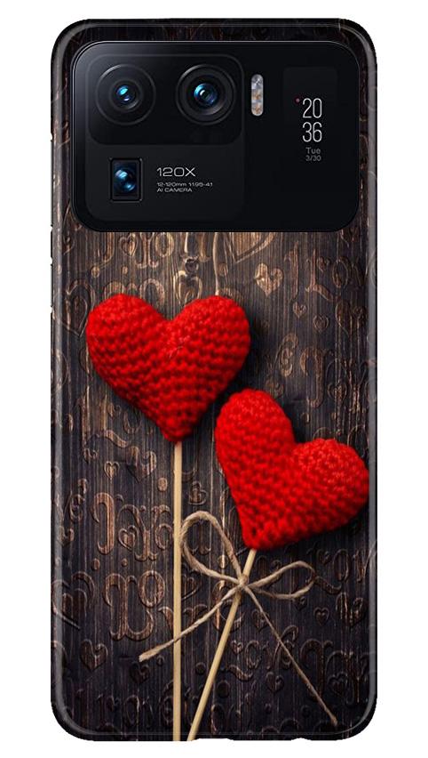 Red Hearts Mobile Back Case for Mi 11 Ultra (Design - 80) Red Hearts Case for Mi 11 Ultra