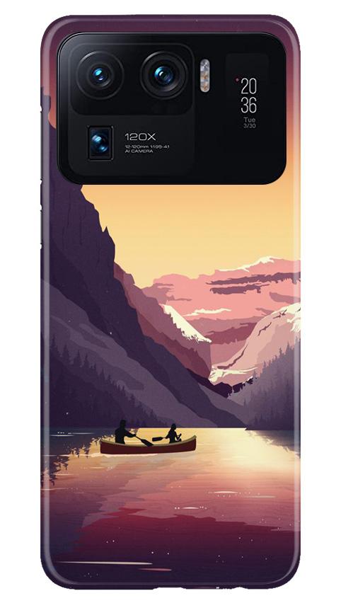Mountains Boat Mobile Back Case for Mi 11 Ultra (Design - 181) Mountains Boat Case for Mi 11 Ultra (Design - 181)