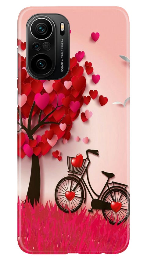 Red Heart Cycle Mobile Back Case for Mi 11X Pro 5G (Design - 222) Red Heart Cycle Case for Mi 11X Pro 5G (Design No. 222)
