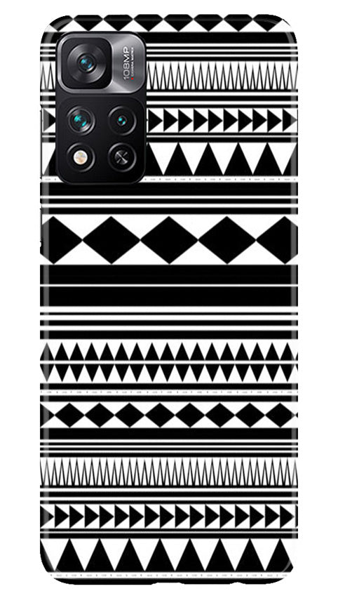Black white Pattern Mobile Back Case for Xiaomi Mi 11i 5G (Design - 5) Black white Pattern Case for Xiaomi Mi 11i 5G