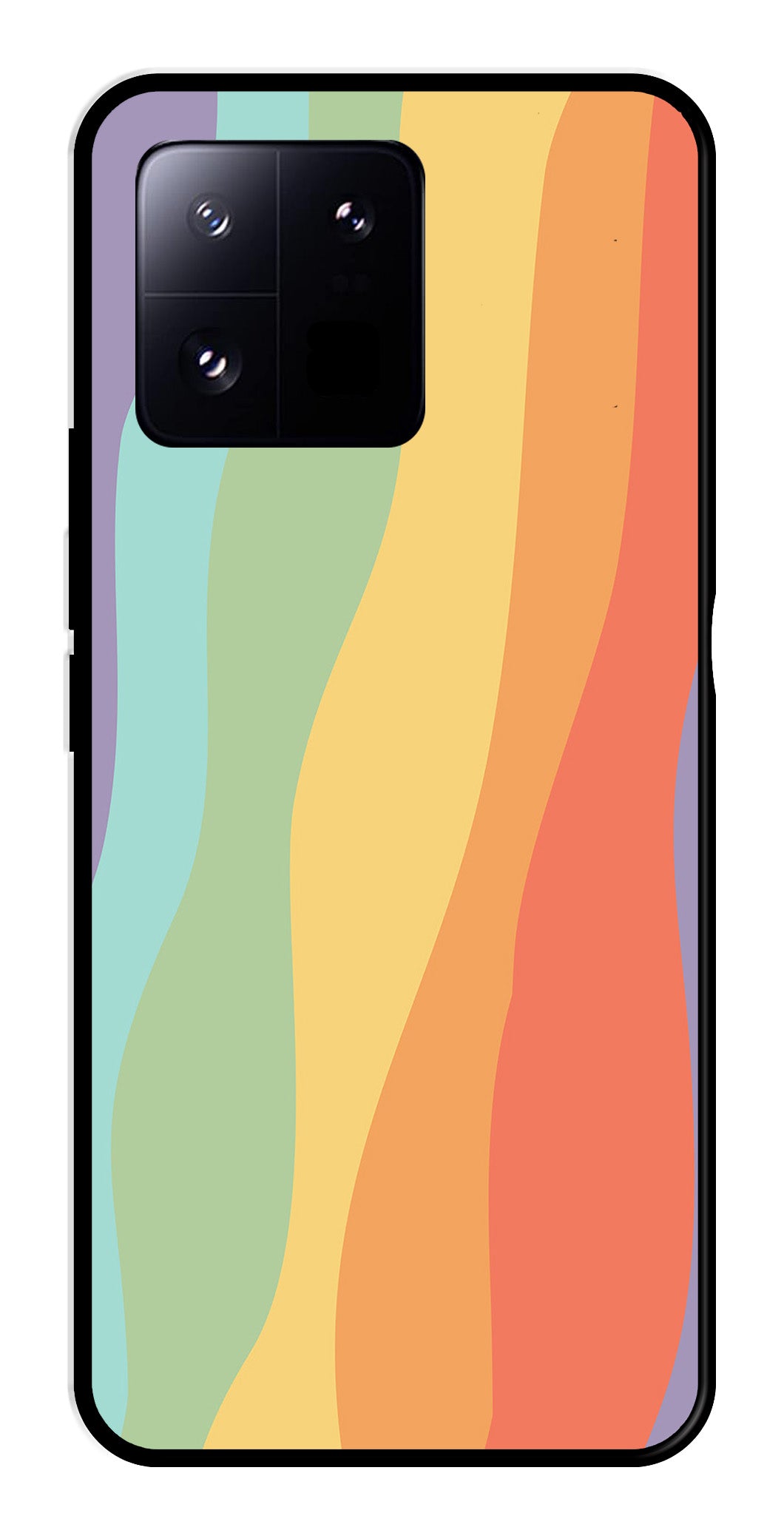 Muted Rainbow Metal Mobile Case for Xiaomi 13 Pro 5G Muted Rainbow Metal Mobile Case for Xiaomi 13 Pro 5G (Design No -02)