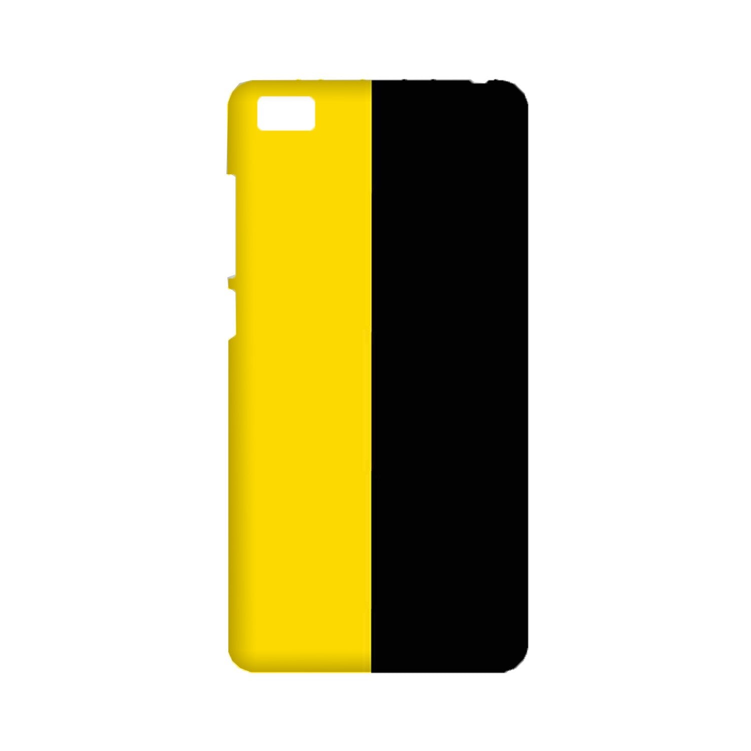 Black Yellow Pattern Mobile Back Case for Mi 5 (Design - 397)