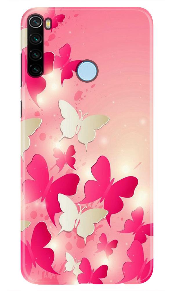 White Pick Butterflies Mobile Back Case for Xiaomi Redmi Note 8 (Design - 28) White Pick Butterflies Case for Xiaomi Redmi Note 8