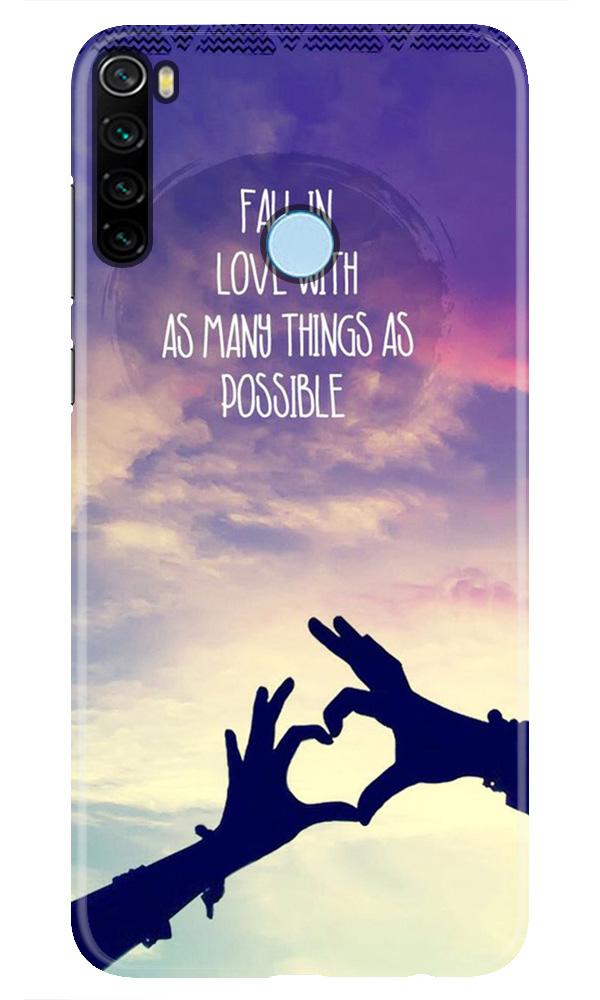 Fall in love Mobile Back Case for Xiaomi Redmi Note 8 (Design - 50) Fall in love Case for Xiaomi Redmi Note 8