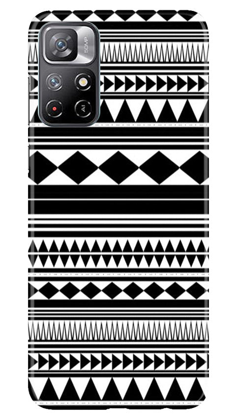 Black white Pattern Mobile Back Case for Redmi Note 11 (Design - 5) Black white Pattern Case for Redmi Note 11