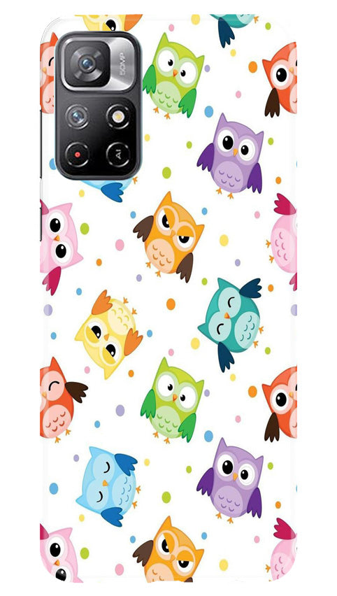 Owl Baground Pattern shore Mobile Back Case for Redmi Note 11 (Design - 13) Owl Baground Pattern shore Case for Redmi Note 11