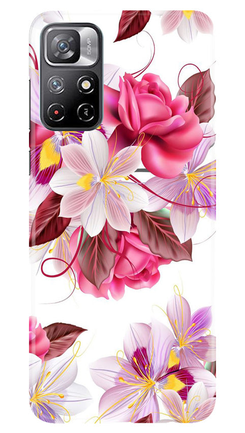 Beautiful flowers Mobile Back Case for Redmi Note 11 (Design - 23) Beautiful flowers Case for Redmi Note 11