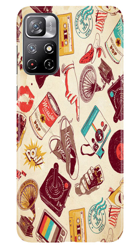 Vintage Mobile Back Case for Redmi Note 11 (Design - 35) Vintage Case for Redmi Note 11