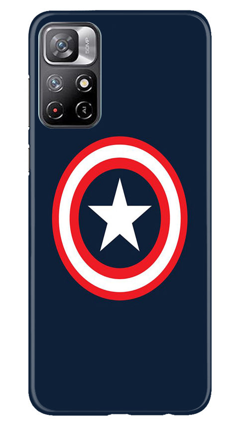 Captain America Mobile Back Case for Redmi Note 11 (Design - 42) Captain America Case for Redmi Note 11