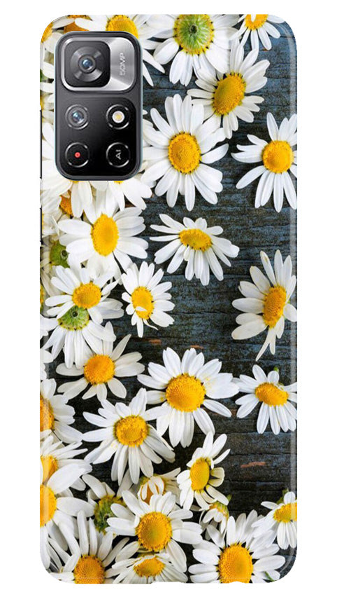White flowers2 Mobile Back Case for Redmi Note 11 (Design - 62) White flowers2 Case for Redmi Note 11