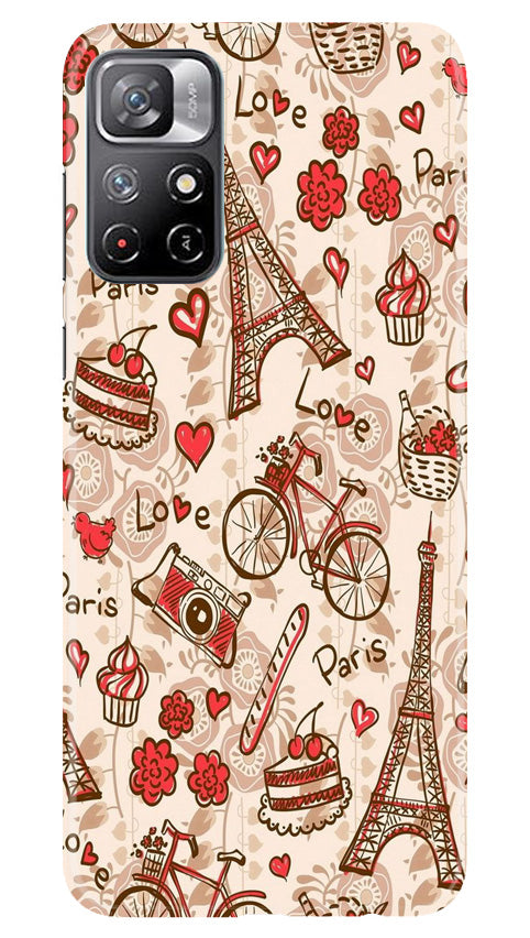 Love Paris Mobile Back Case for Redmi Note 11 (Design - 103) Love Paris Case for Redmi Note 11 (Design - 103)