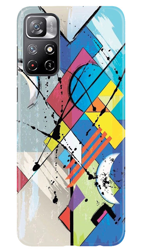 Modern Art Mobile Back Case for Redmi Note 11 (Design - 203) Modern Art Case for Redmi Note 11 (Design No. 203)