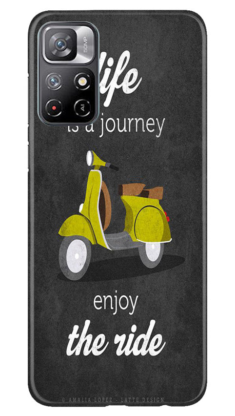 Vintage Scooter Mobile Back Case for Redmi Note 11 (Design - 229) Vintage Scooter Case for Redmi Note 11 (Design No. 229)