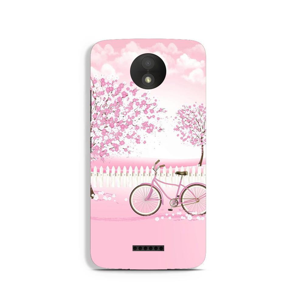 Pink Flowers Cycle Case for Moto C (Design - 102) Pink Flowers Cycle Case for Moto C (Design - 102)