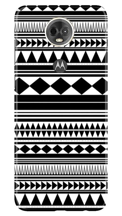 Black white Pattern Mobile Back Case for Moto E5 Plus (Design - 5) Black white Pattern Case for Moto E5 Plus