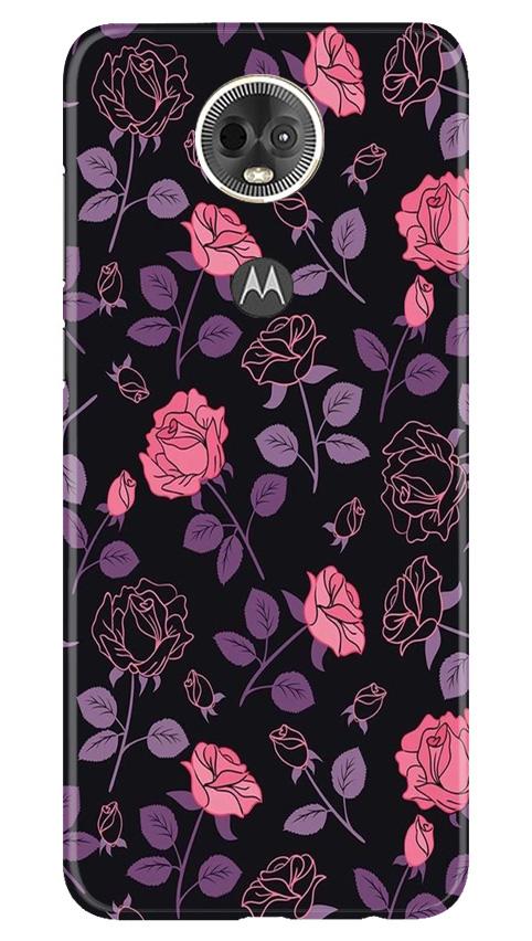 Rose Black Background Mobile Back Case for Moto E5 Plus (Design - 27) Rose Black Background Case for Moto E5 Plus