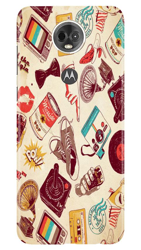 Vintage Mobile Back Case for Moto E5 Plus (Design - 35) Vintage Case for Moto E5 Plus