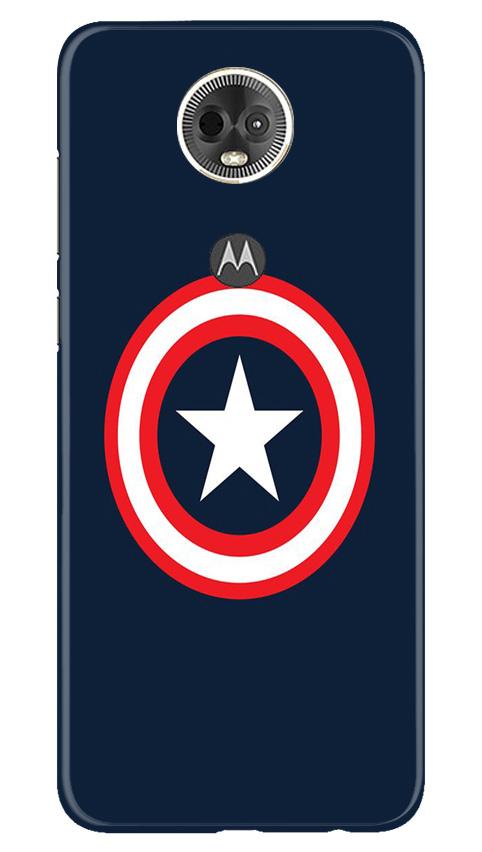Captain America Mobile Back Case for Moto E5 Plus (Design - 42) Captain America Case for Moto E5 Plus