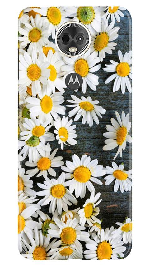 White flowers2 Mobile Back Case for Moto E5 Plus (Design - 62) White flowers2 Case for Moto E5 Plus