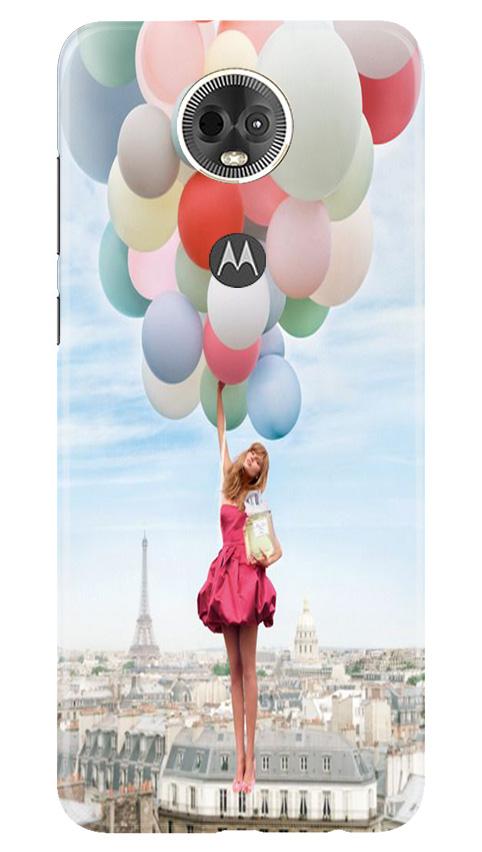 Girl with Baloon Mobile Back Case for Moto E5 Plus (Design - 84) Girl with Baloon Case for Moto E5 Plus
