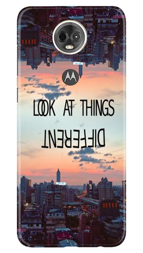 Look at things different Mobile Back Case for Moto E5 Plus (Design - 99) Look at things different Case for Moto E5 Plus