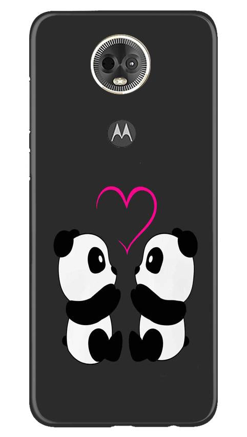 Panda Love Mobile Back Case for Moto E5 Plus (Design - 398) Panda Love Mobile Back Case for Moto E5 Plus (Design - 398)