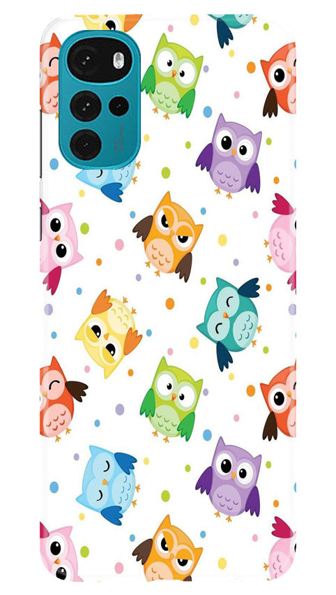 Owl Baground Pattern shore Mobile Back Case for Moto G22 (Design - 13) Owl Baground Pattern shore Case for Moto G22