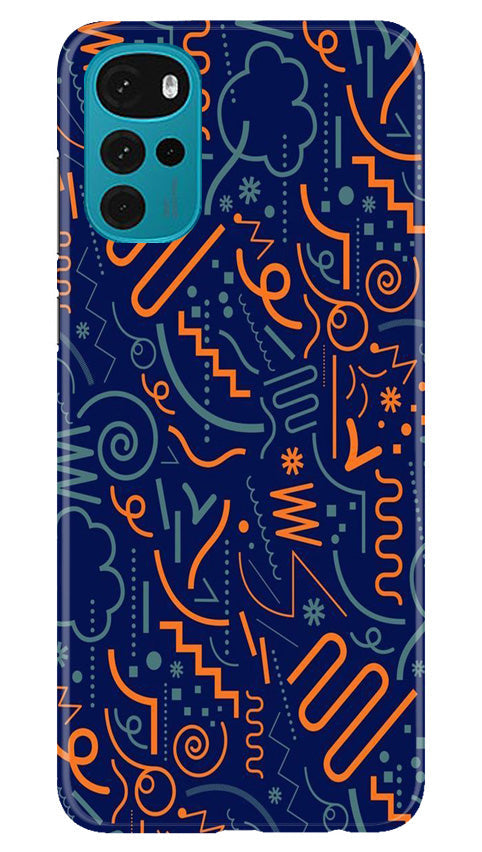 Line Art Baground Mobile Back Case for Moto G22 (Design - 26) Line Art Baground Case for Moto G22