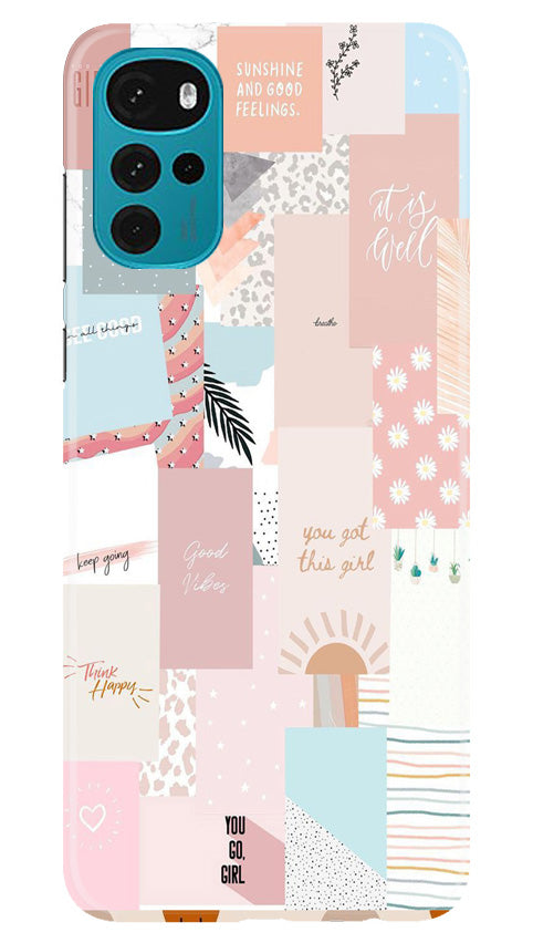 Shinny Blue Background Mobile Back Case for Moto G22 (Design - 32) Shinny Blue Background Case for Moto G22