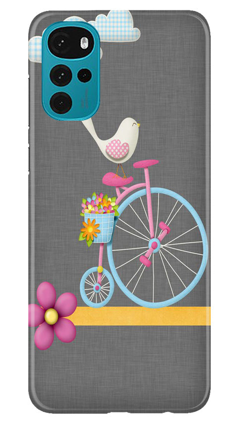 Sparron with cycle Mobile Back Case for Moto G22 (Design - 34) Sparron with cycle Case for Moto G22