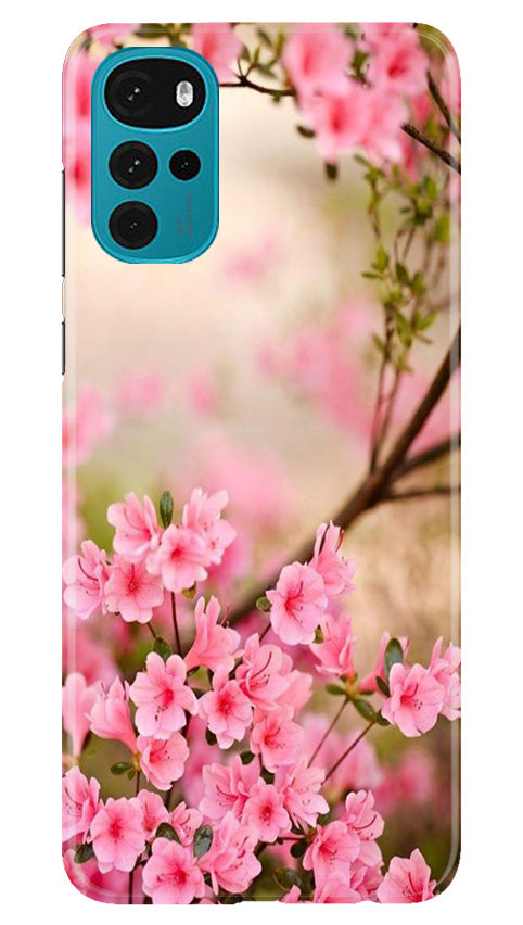 Pink flowers Mobile Back Case for Moto G22 (Design - 69) Pink flowers Case for Moto G22