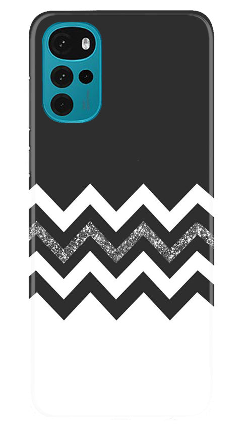 Black white Pattern2Mobile Back Case for Moto G22 (Design - 83) Black white Pattern2Case for Moto G22