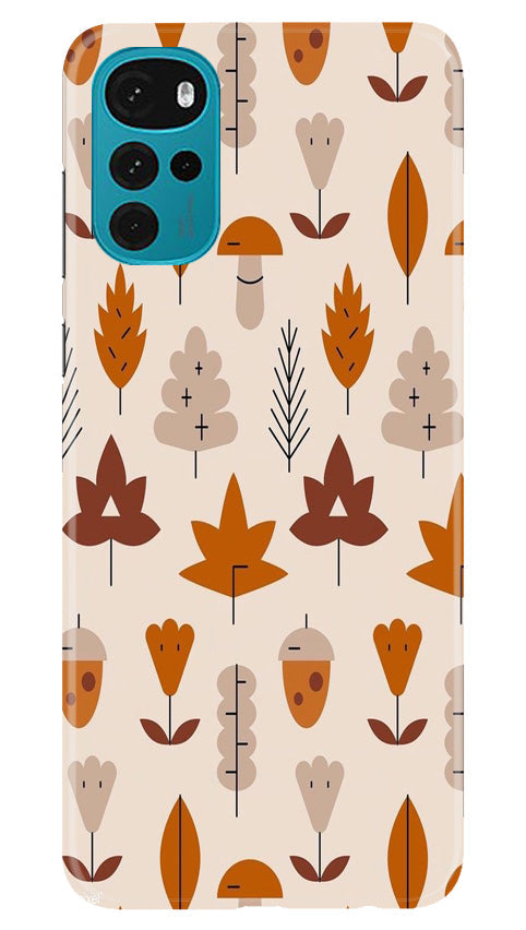 Leaf Pattern Art Mobile Back Case for Moto G22 (Design - 132) Leaf Pattern Art Case for Moto G22 (Design - 132)