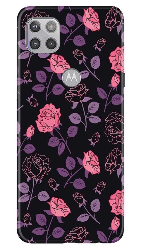 Rose Black Background Mobile Back Case for Moto G 5G (Design - 27) Rose Black Background Case for Moto G 5G