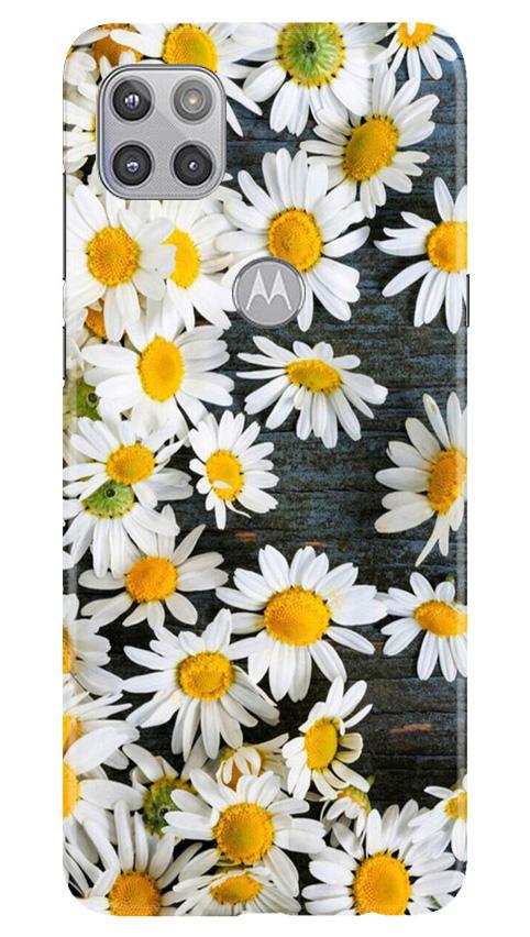White flowers2 Mobile Back Case for Moto G 5G (Design - 62) White flowers2 Case for Moto G 5G