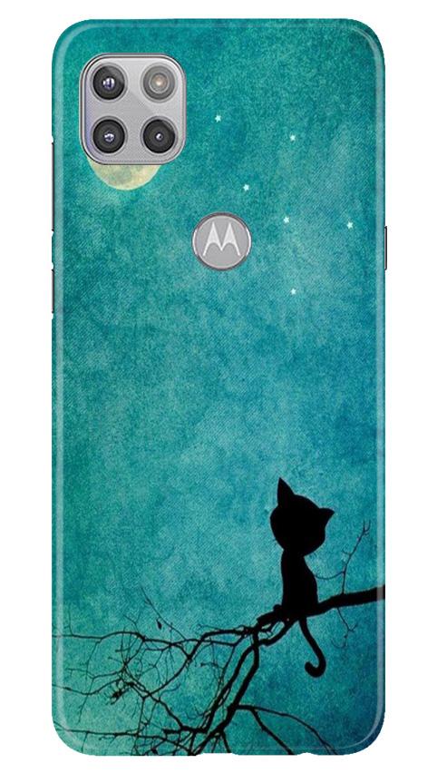 Moon cat Mobile Back Case for Moto G 5G (Design - 70) Moon cat Case for Moto G 5G