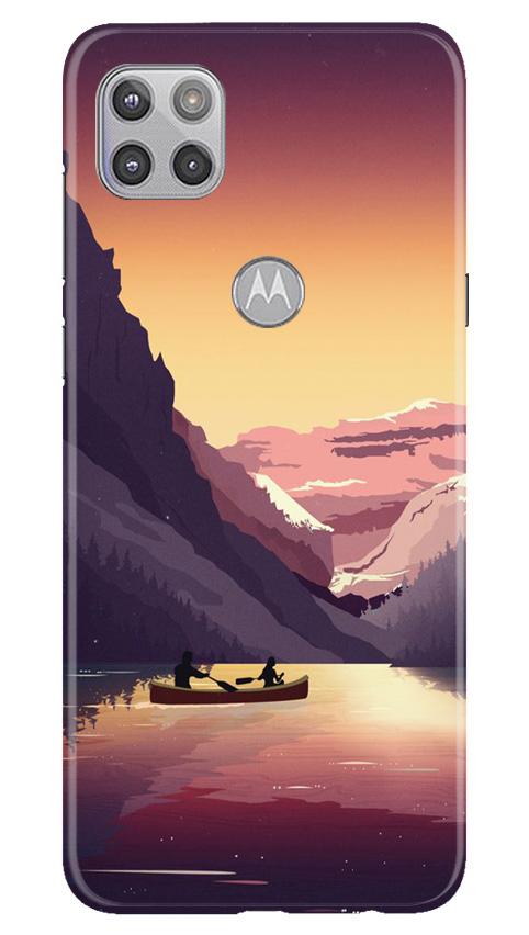 Mountains Boat Mobile Back Case for Moto G 5G (Design - 181) Mountains Boat Case for Moto G 5G (Design - 181)