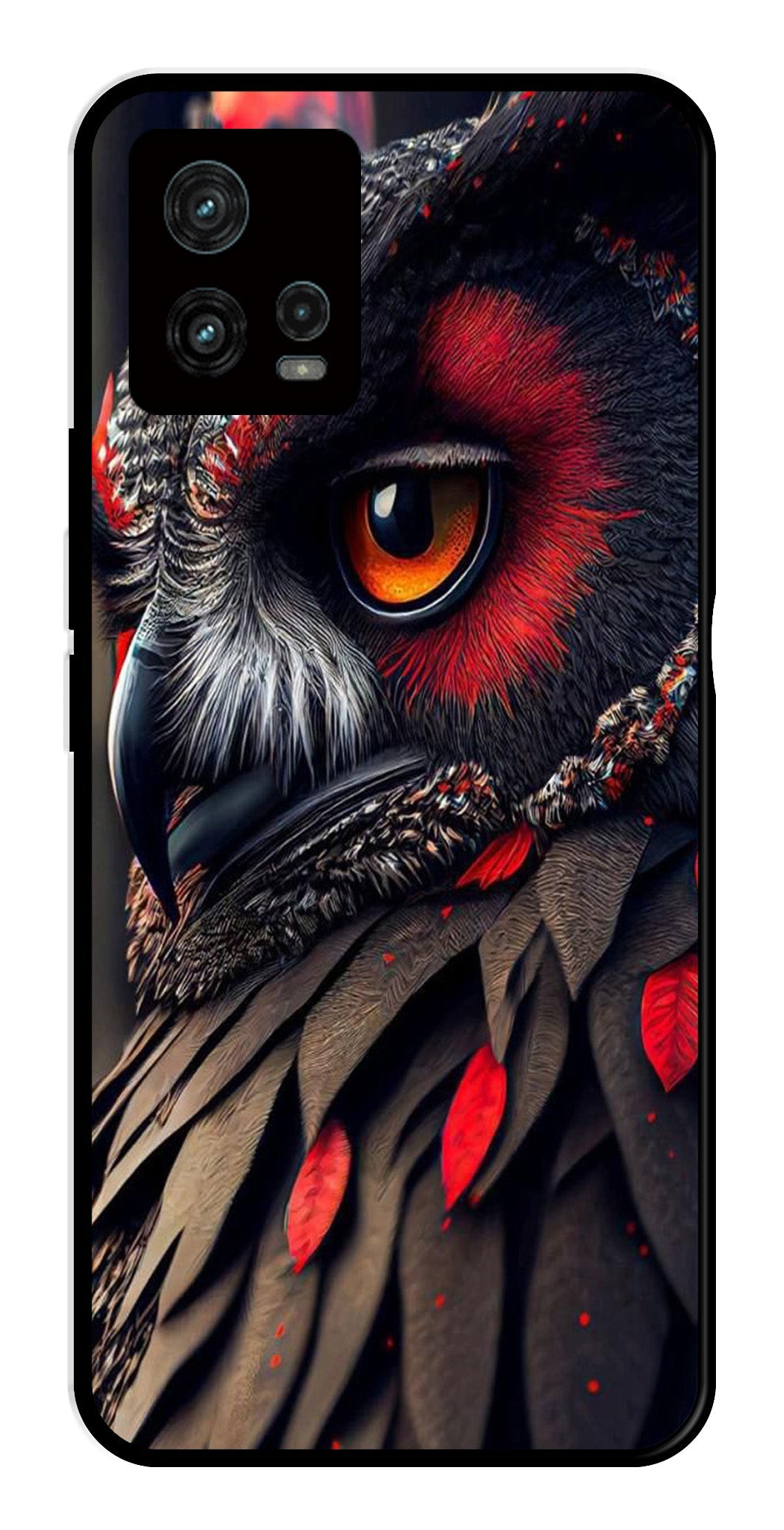 Owl Design Metal Mobile Case for Moto Edge 30 Ultra 5G Owl Design Metal Mobile Case for Moto Edge 30 Ultra 5G (Design No -26)