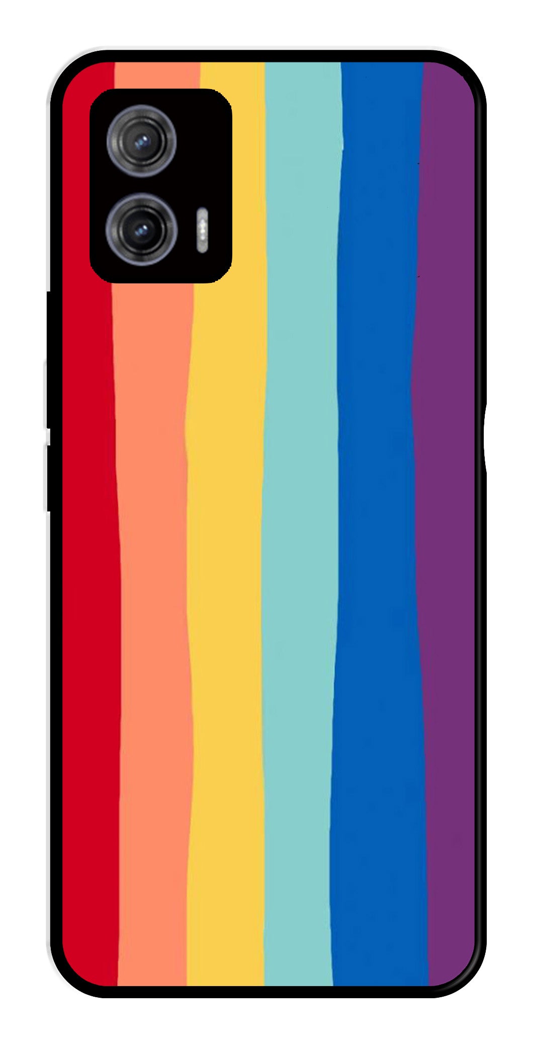 Rainbow MultiColor Metal Mobile Case for Moto G73 5G Rainbow MultiColor Metal Mobile Case for Moto G73 5G (Design No -03)