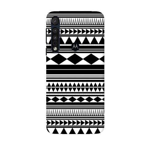 Black white Pattern Mobile Back Case for Moto G8 Plus (Design - 5) Black white Pattern Case for Moto G8 Plus