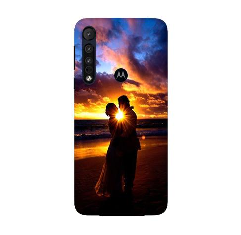 Couple Sea shore Mobile Back Case for Moto G8 Plus (Design - 13) Couple Sea shore Case for Moto G8 Plus