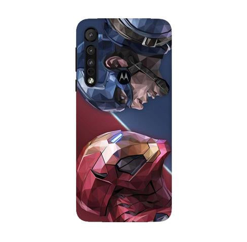 Ironman Captain America Mobile Back Case for Moto G8 Plus (Design - 245) Ironman Captain America Case for Moto G8 Plus (Design No. 245)